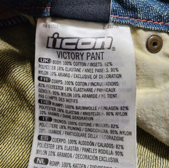 NWOT ... Icon Moto Sports USA  Victory Pants ... Jeans pants 👖 - Picture 12 of 16